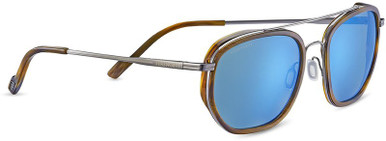 Boron - Shiny Gunmetal and Brown Buffalo/Blue 555nm Polarised Lenses