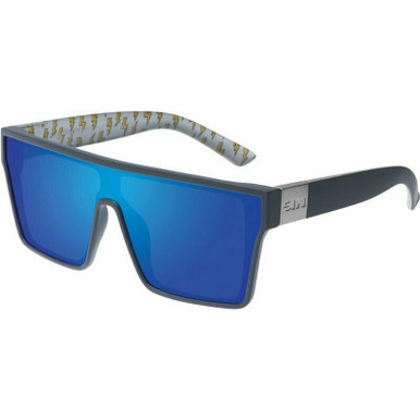 SIN Eyewear Loose Cannon, Pearl Grey Struck Twice/Ice Blue Flash Polarised Lenses