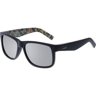 Riot - Matte Black Avo Good Times/Silver Flash Polarised Lenses