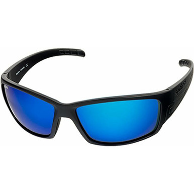 Spotters Chaos - Matte Black/Blue Mirror Glass Polarised Lenses