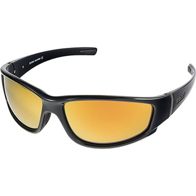 Gloss Black/Gold Mirror Glass Polarised Lenses