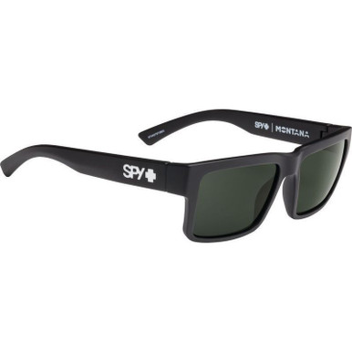 Spy Montana - Soft Matte Black/HD+ Grey Green Lenses