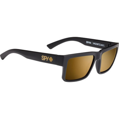 Montana - Soft Matte Black/HD+ Bronze with Gold Spectra Lenses