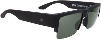 Spy Cyrus 5050 - Soft Matte Black/HD+ Grey Green Polarised Lenses