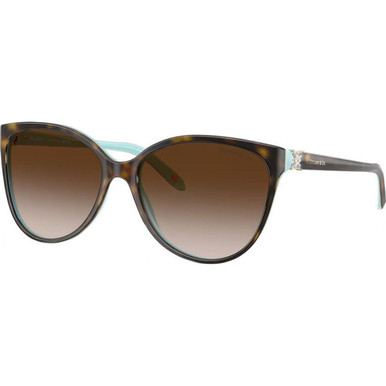 Tiffany & Co. TF4089B - Havana and Blue/Brown Gradient Lenses