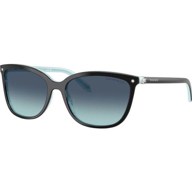 Tiffany & Co. TF4105HB - Black and Tiffany Blue/Blue Gradient Lenses