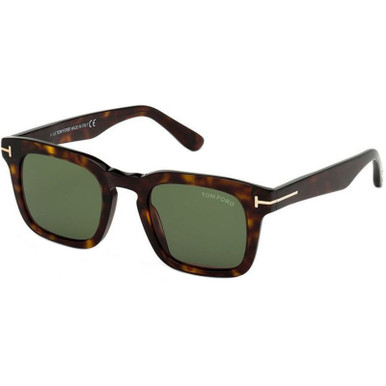 Tom Ford Dax FT0751 - Havana/Green Lenses