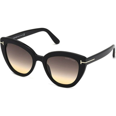 Tom Ford Izzi FT0845 - Black/Brown Gradient Lenses