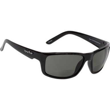 Black/Bifocal +1.5 Smoke Grey Polarised Lenses