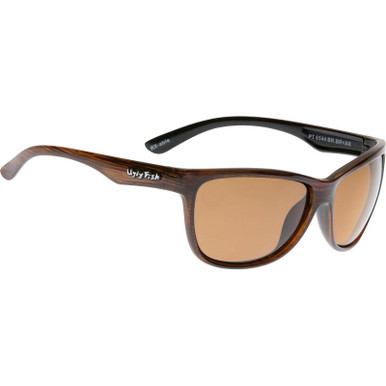 Ugly Fish PT6544 - Brown Woodgrain/Brown Polarised Lenses