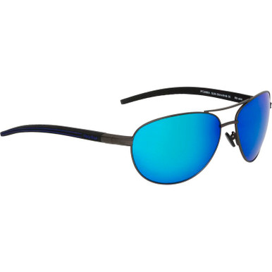 Gunmetal/Blue Mirror Polarised Lenses