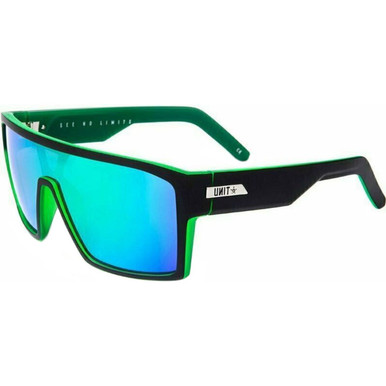 UNIT Command - Black and Green/Green Mirror Polarised Lenses