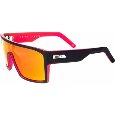 UNIT Command - Black and Neon Pink/Orange Mirror Polarised Lenses