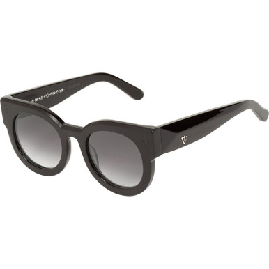 Valley Eyewear A Dead Coffin Club - Matte to Gloss Black/Grey Gradient Lenses