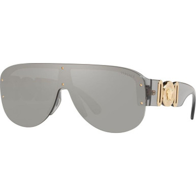 Versace VE4391, Transparent Grey/Light Grey Silver Mirror Lenses