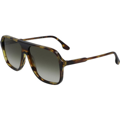 Victoria Beckham VB615S - Green Tort/Khaki Gradient Lenses