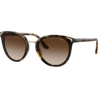 Vogue Eyewear VO5230S - Dark Havana/Brown Gradient Lenses