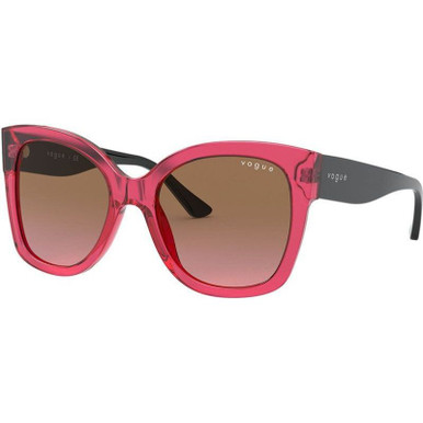 Vogue Eyewear VO5338S, Transparent Cherry/Violet Brown Gradient Lenses