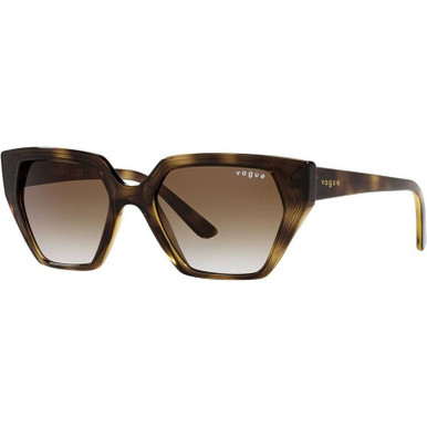 Vogue Eyewear VO5376S, Dark Havana/Brown Gradient Lenses