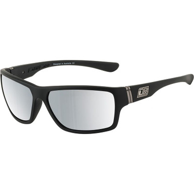 Storm - Satin Black/Silver Mirror Polarised Lenses