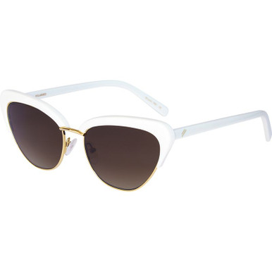 Bask Eyewear Peggy, Cotton/Brown Gradient Polarised Lenses