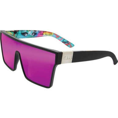 Black/Pink Mirror Polarised Lenses