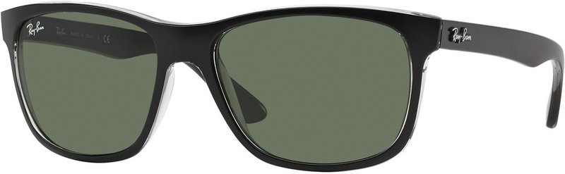 ray ban rb4181 black transparent sunglasses