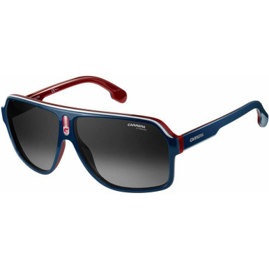 Carrera 1001/S - Blue, Red, White/Grey Gradient Lenses