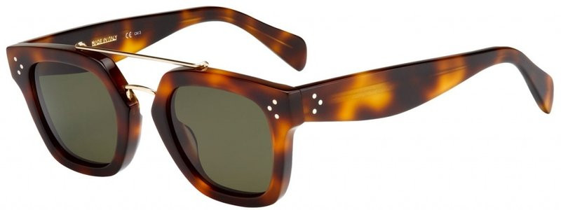 Celine Bridge Havana/Green Lenses