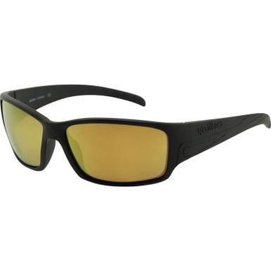 Spotters Chaos - Matte Black/Gold Glass Polarised Lenses