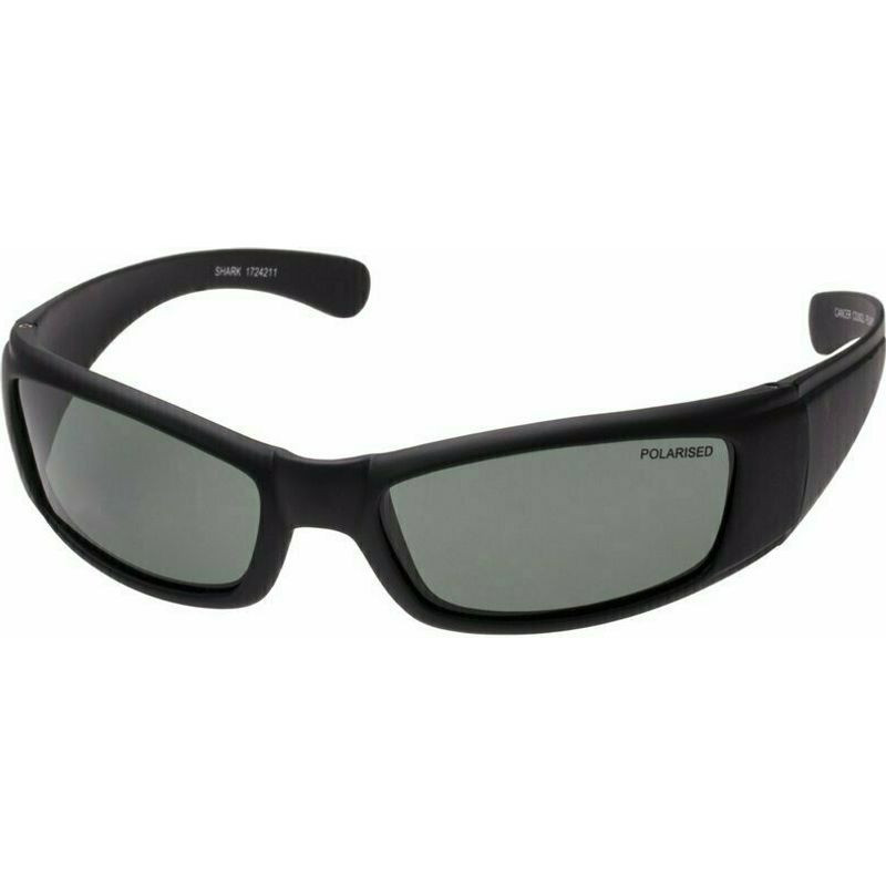 Cancer Council Kids Shark Black Rubber/Green Polarised
