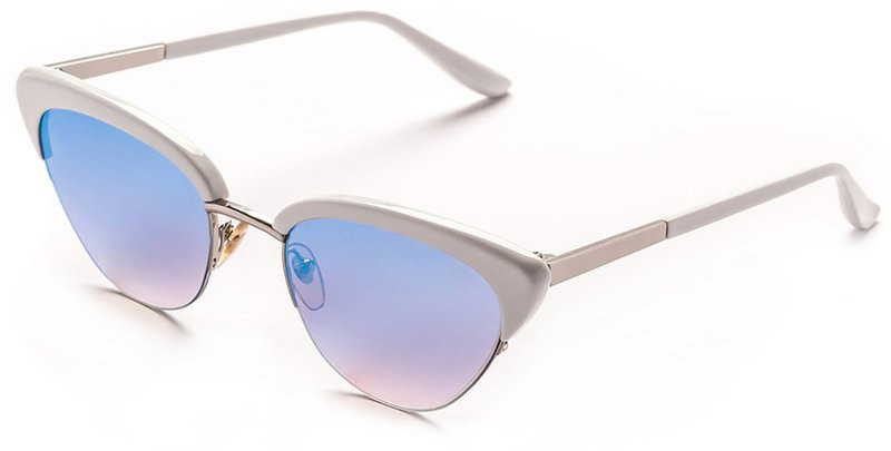 Sunday Somewhere Pixie White/Blue and Pink Gradient Sunglasses