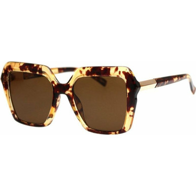 Reality Eyewear Danceteria - Honey Turtle/Brown Lenses