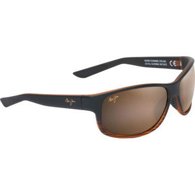 Maui Jim Kaiwi Channel Black Stripe/Grey Glass Polarised