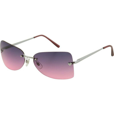 JS Eyewear SE-040 - Silver/Pink Gradient Lenses