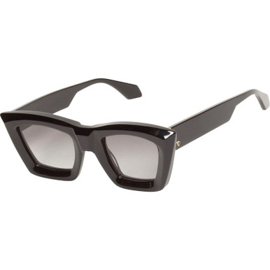 Valley Eyewear Soho - Gloss Black/Black Gradient Lenses