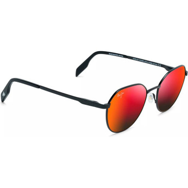 Maui Jim Hukilau For Manchester United - Matte Black/Hawaii Lava Polarised Lenses