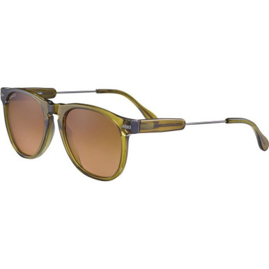 Amboy - Crystal Olive and Shiny Dark Gunmetal/Drivers Grad Photochromic Polarised Glass Lenses