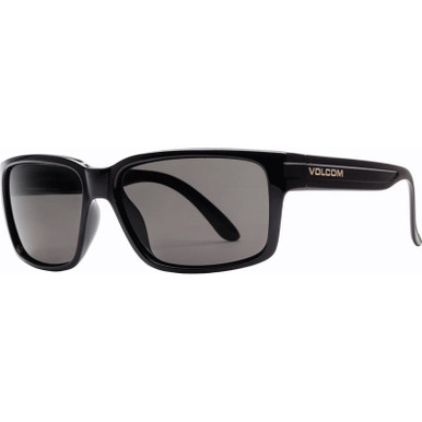 Volcom Stoneage - Gloss Black/Grey Polarised Lenses