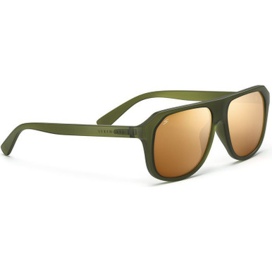 Oatman - Frosted Khaki/Drivers Gold Saturn Polarised Lenses