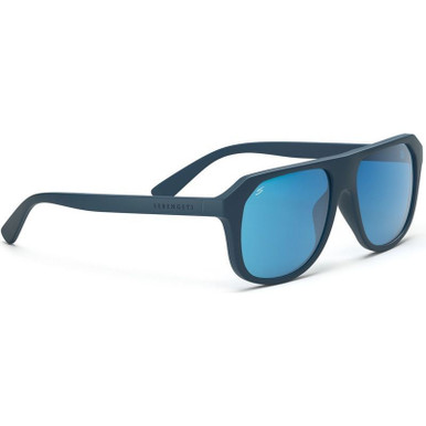 Oatman - Rubberised Peacock Blue/555nm Blue Saturn Polarised Lenses