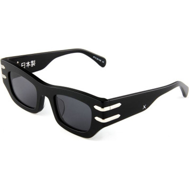 Oscar &amp; Frank Made In Japan, Gloss Black and Silver/Black Lenses