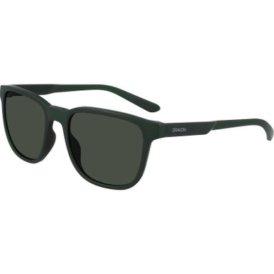 Dragon Eyewear Clover - Matte Olive/Green LL Lenses
