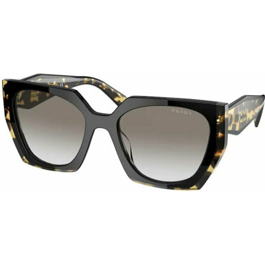 Prada PR15WSF, Black and Medium Tortoise/Grey Gradient Lenses