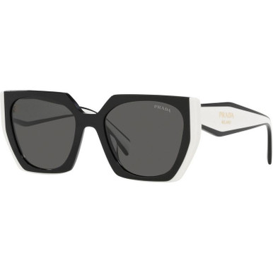 Prada PR15WS - Black and Talc/Dark Grey Lenses