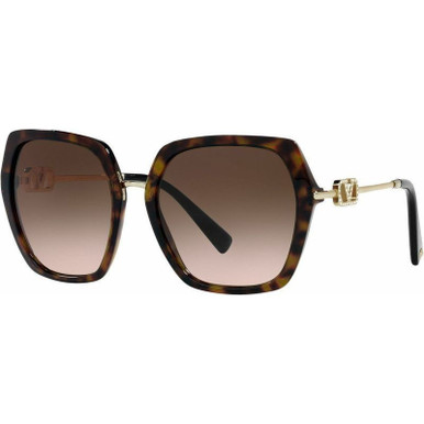 Valentino VA 4081 - Havana/Gradient Brown Lenses