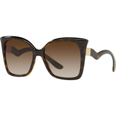 Dolce &amp; Gabbana DG6168, Havana/Brown Gradient Lenses