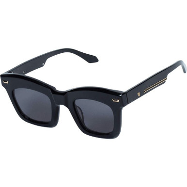 Valley Eyewear Lithium - Gloss Black and 24K Gold/Black Lenses