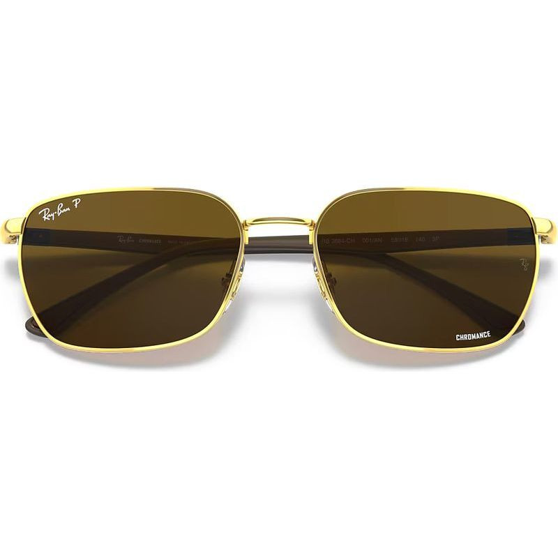 Ray-Ban Chromance RB3684CH Sunglasses Gold/Brown Polarised