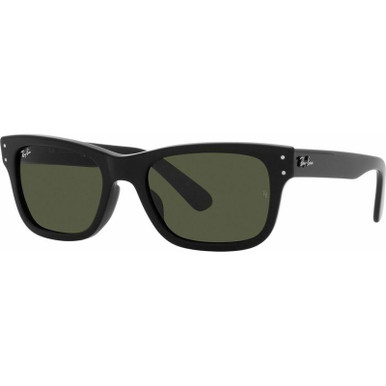 Ray-Ban Mr Burbank RB2283, Black/Green Glass Lenses 52 Eye Size